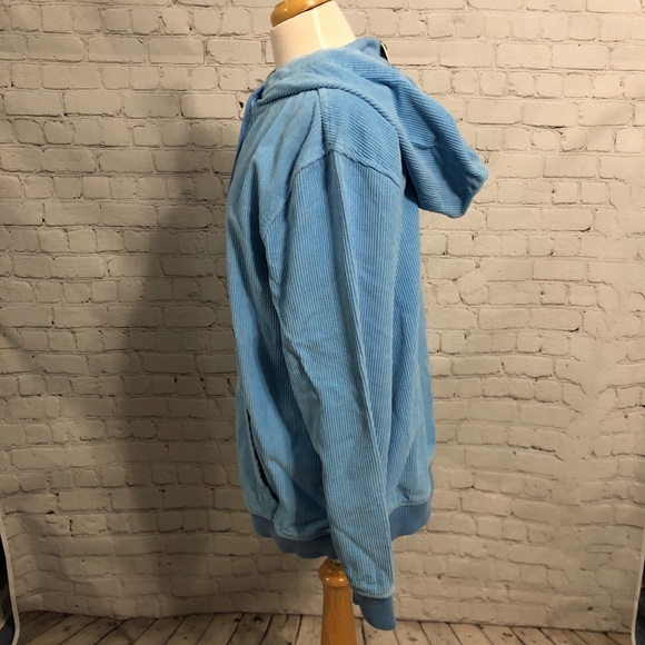 Corduroy Sweatshirt Pullover Blue Cords Unisex - Picture 3 of 8